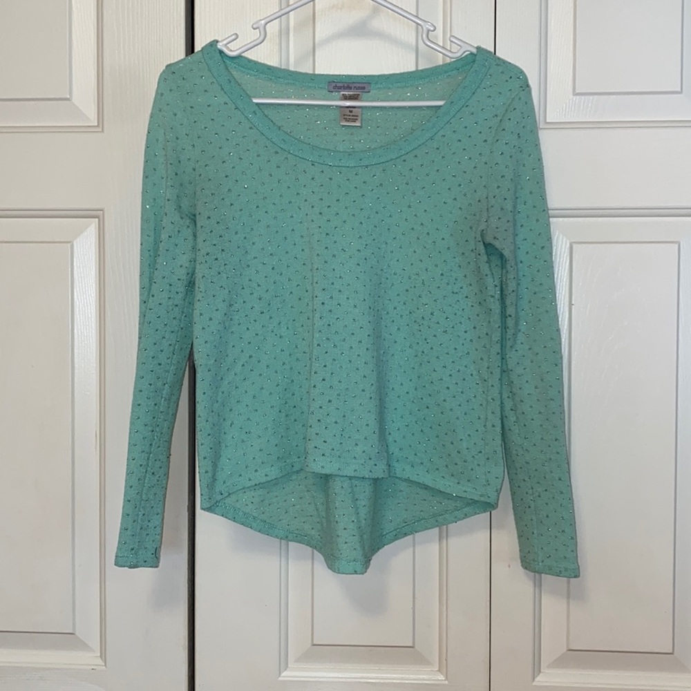 Charlotte Russe Blue Sparkle Sweater